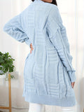 Cozy Long Sleeve Open Front Cardigan - Soft Dual Pockets, Fall Winter Essential, Women's Warm Clothing for Cold Weather, Great for Outdoor Activities and Daily Wear