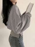 Long Sleeve Elegant Plain Color Crew Neck T-shirt, Women's Loose Top for Spring & Fall Clothing