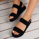 Purpdrank Casual Lightweight Solid Color Sandals - Women's Ankle Strap Open Toe Summer Shoes