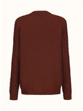 Purpdrank Plus Size Multicolor Knitted Sweater, Long Sleeve Crew Neck Casual Pullover Top for Fall & Winter Women's Clothing