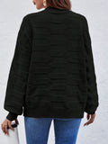 Solid Color Crew Neck Sweater, Casual Long Sleeve Sweater For Fall & Winter, Women's Clothing