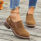 Purpdrank Women's Slip-On Flats - Comfortable Low Heel, Solid Color, All-Season Casual Shoes with Soft Sole