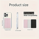 Purpdrank  1pc, Double-Sided Suction Cup Phone Case Holder, Silicone Adhesive Phone Holder for iPhone and Android, Hands-Free Strong Grip Holder for Selfies and Videos - Gift