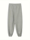 Cozy Fleece-Lined Women's Joggers - Casual & Stylish, Solid Color with Pockets, Perfect for Fall/Winter