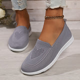 Cozy Fit Knit Sneakers - Soft, Lightweight, Breathable, Slip-On Shoes with Low-Top Design for Daily Walking Comfort - Perfect for Casual Outings and Travel