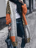 Vibrant Leopard Pattern Cardigan - Women's Casual Long Sleeve Drop Shoulder Duster Longline Cardigan for Fall & Winter - Soft, Cozy, and Stylish Women's Clothing