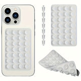 Purpdrank  1pc, Double-Sided Suction Cup Phone Case Holder, Silicone Adhesive Phone Holder for iPhone and Android, Hands-Free Strong Grip Holder for Selfies and Videos - Gift