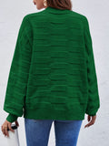 Solid Color Crew Neck Sweater, Casual Long Sleeve Sweater For Fall & Winter, Women's Clothing