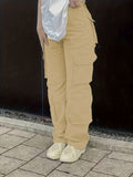 Y2k Multi-pocket Wide Leg Jeans, Hip Hop Style Leisure Loose Denim Cargo Pants, Women's Denim Jeans & Clothing - Perfect For Fall & Winter