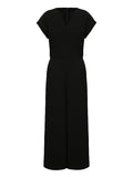 Purpdrank - Urban Cap Sleeve Solid Color Wide Leg Jumpsuits