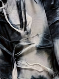 Purpdrank Trendy Tie Dye Flare Leg Pants - High Waist Skinny Tassel Mesh Y2K Style - Perfect for Fall & Winter Chic Wardrobe