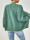 Cozy Chic Solid Button Down Knit Cardigan - Soft, Casual, Long Sleeve, Loose Fit Sweater for Women - Perfect for Everyday Wear, Work, or Date Night - Women's Clothing
