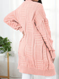 Cozy Long Sleeve Open Front Cardigan - Soft Dual Pockets, Fall Winter Essential, Women's Warm Clothing for Cold Weather, Great for Outdoor Activities and Daily Wear