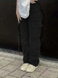 Y2k Multi-pocket Wide Leg Jeans, Hip Hop Style Leisure Loose Denim Cargo Pants, Women's Denim Jeans & Clothing - Perfect For Fall & Winter
