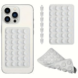 Purpdrank  1pc, Double-Sided Suction Cup Phone Case Holder, Silicone Adhesive Phone Holder for iPhone and Android, Hands-Free Strong Grip Holder for Selfies and Videos - Gift