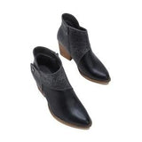 Purpdrank - Women's Thick Heel Pointed Western Cowboy Boots
