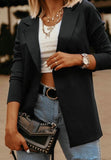 Purpdrank - Casual Solid Color Long-Sleeved Blazer Top