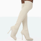 Purpdrank - White Casual Daily Patchwork Solid Color Square Keep Warm Comfortable Shoes