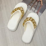 Purpdrank - White Casual Patchwork Solid Color Round Comfortable Shoes