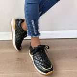 Purpdrank - Black Casual Sportswear Daily Patchwork Solid Color Round Comfortable Out Door Sport Shoes