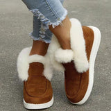 Purpdrank - Black Casual Patchwork Solid Color Round Keep Warm Comfortable Flats Shoes