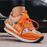Purpdrank - Yellow Fashion Casual Bandage Patchwork Sport Shoes
