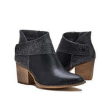 Purpdrank - Women's Thick Heel Pointed Western Cowboy Boots