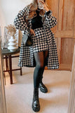 Purpdrank - Houndstooth Lapel Woolen Coat