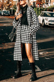 Purpdrank - Houndstooth Lapel Woolen Coat