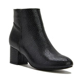 Purpdrank - Women's Chunky Heel Artificial Suede Ankle Booties