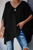 Purpdrank - Casual Solid V Neck T-Shirts