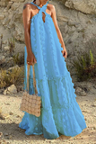 Purpdrank - Fashion Solid Halter Cake Skirt Dresses(6 Colors)