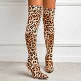 Purpdrank - Leopard Print Casual Patchwork Pointed Keep Warm Out Door Shoes