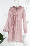 Purpdrank - Fashion Elegant Solid Patchwork V Neck Princess Dresses