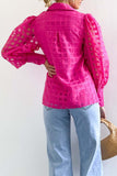 Purpdrank - Celebrities Elegant Solid Patchwork Turndown Collar Tops