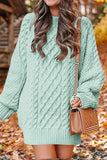 Purpdrank - Elegant Solid Hollowed Out O Neck Long Sleeve Dresses
