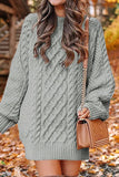 Purpdrank - Elegant Solid Hollowed Out O Neck Long Sleeve Dresses