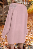 Purpdrank - Elegant Solid Hollowed Out O Neck Long Sleeve Dresses