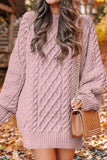Purpdrank - Elegant Solid Hollowed Out O Neck Long Sleeve Dresses