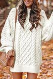 Purpdrank - Elegant Solid Hollowed Out O Neck Long Sleeve Dresses