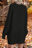 Purpdrank - Elegant Solid Hollowed Out O Neck Long Sleeve Dresses
