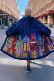 Purpdrank - Street Print Patchwork O Neck Outerwear