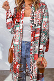 Purpdrank - Bohemian College Geometric Printing Contrast Turndown Collar Tops