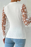Purpdrank - Elegant Solid Patchwork O Neck Tops