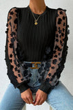 Purpdrank - Elegant Solid Patchwork O Neck Tops