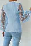 Purpdrank - Elegant Solid Patchwork O Neck Tops