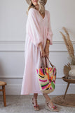 Purpdrank - Casual Simplicity Solid Patchwork A Line Dresses