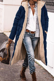 Purpdrank - Casual Street Solid Patchwork Hooded Collar Outerwear