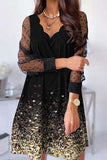 Purpdrank - Sweet Elegant Floral Lace V Neck A Line Dresses