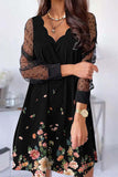 Purpdrank - Sweet Elegant Floral Lace V Neck A Line Dresses